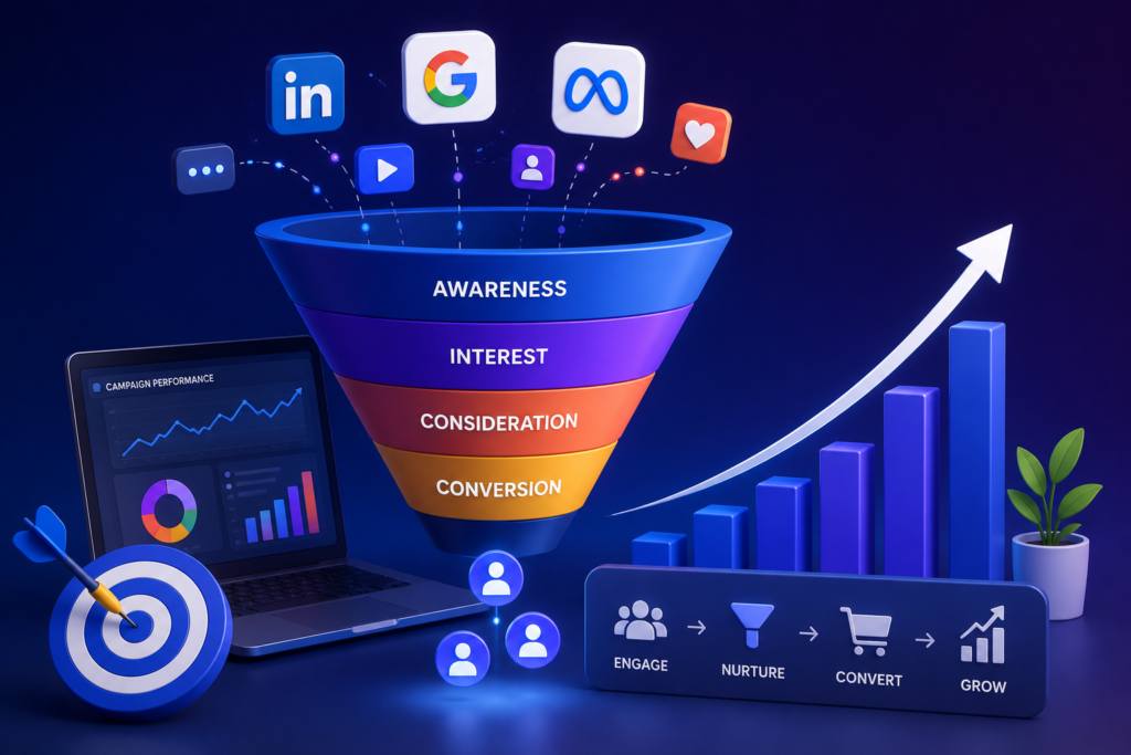Digital marketing funnel and growth strategy